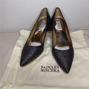 Badgley Mischka Sparkling Black Heels